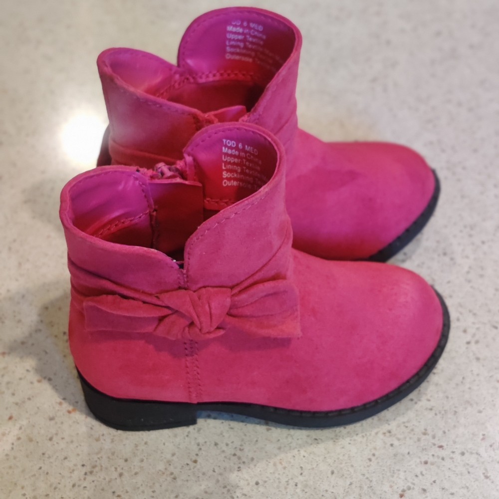 Kids Pink Ankle Boots